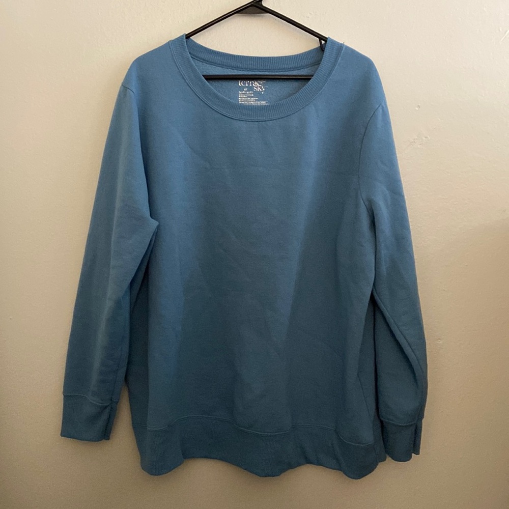 Blue crew neck